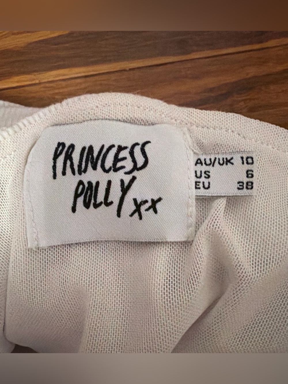 Princess Polly Women’s White Ruched Tie-Shoulder Dress - Picture 3 of 3
